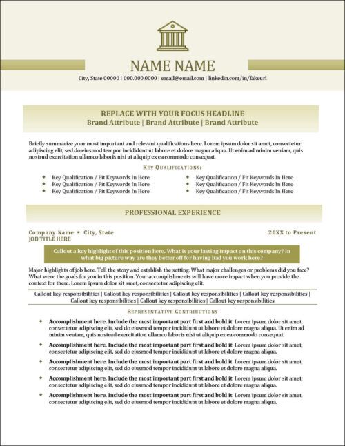 Banking Resume Template Page 1