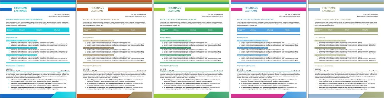 Jobwise Resume Template Color Options