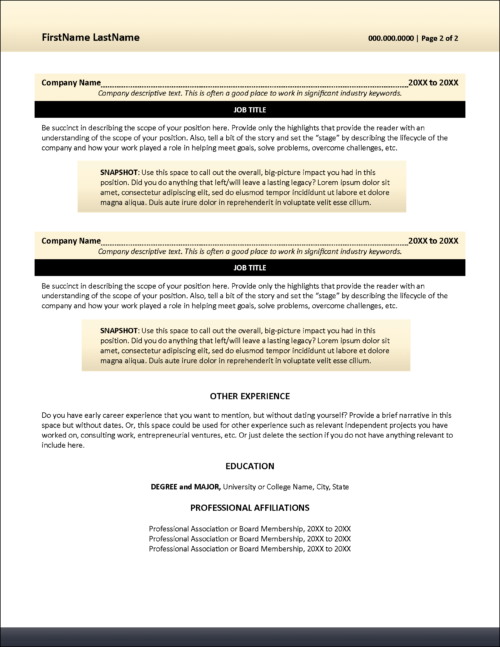 Customer Service Resume Page 2