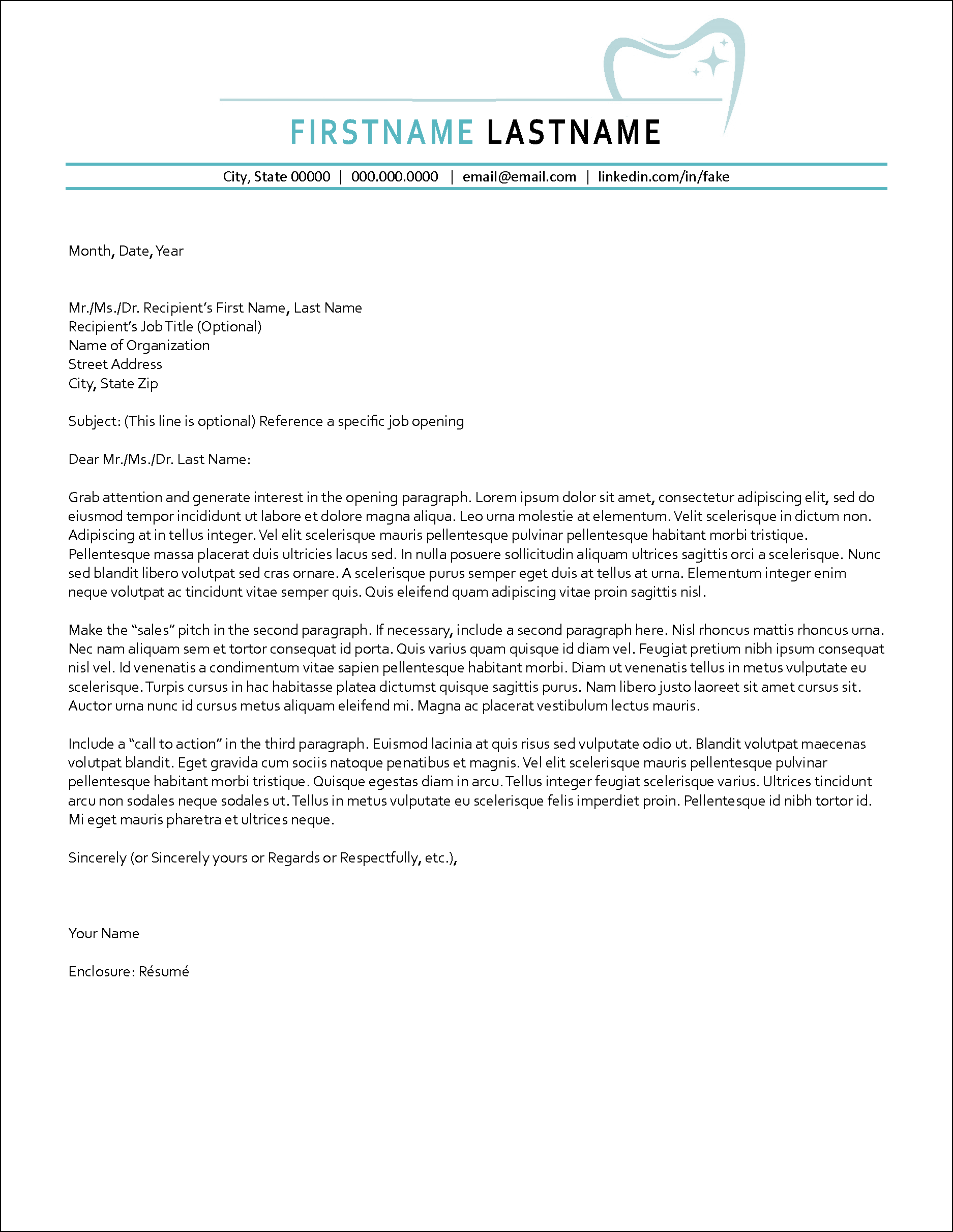 SmileWrite Cover Letter